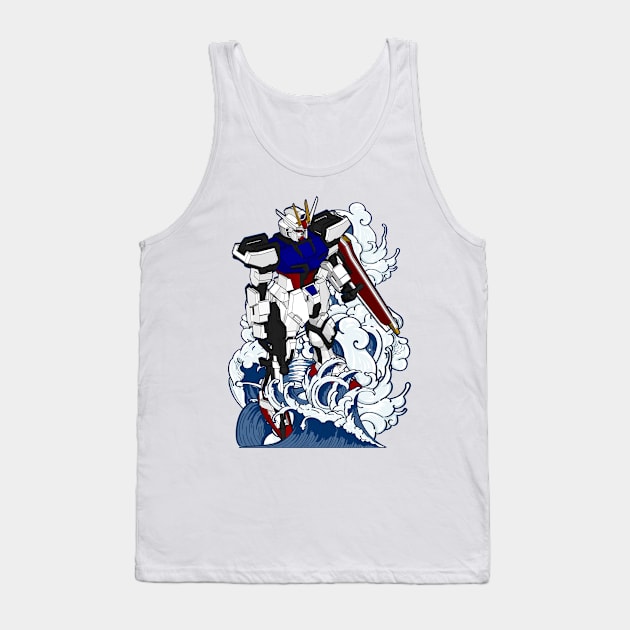 GAT-X105 Strike Gundam Tank Top by gblackid